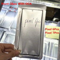 6Pro Outer Screen For Google Pixel 6 7 Pro Front Touch Panel LCD Display Out Glass Cover Lens With OCA Repair Replace Parts