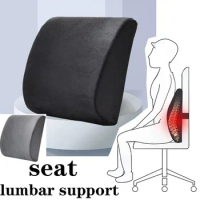 2024 Cushion Office Memory Foam Waist Cushion Slow Rebound Car Cushion Chair Waist Pillow Velvet Bamboo Fiber Waist Cushion Set
