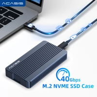Acasis Thunderbolt 4 Mobile Enclosure M.2 NVME SSD External Hard Driver PCIE Case For Macbook Laptop Desktop And Samsung 980 Pro
