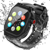 Silicone Case+Strap For Apple Watch band 44mm 42mm 41mm 45mm Sport IP68 Waterproof Wristband iWatch series 4 5 6 SE 7 8 cover