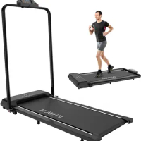 Walking Pad Treadmill, Under Desk Treadmill Foldable 2 in 1, 6.2 MPH Running Treadmill with Remote Control and LED Display
