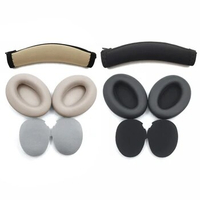 Leather Ear Pads Cloth Headband Protector Compatible for Sony WH 1000XM3 Headset Earmuffs with Buckle Earphone Ear Pads