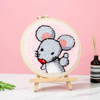 Punch Needle cartoon Pen Magic Embroidery cross stitch kits embroidery needlework sets fabric DIY Crafts Sewing Accessories