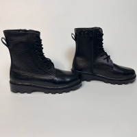 Sepatu PDL Pria Kulit ASli (MiL/Jeruk) Doble Pengaman Bahan Premium Resleting Boots High