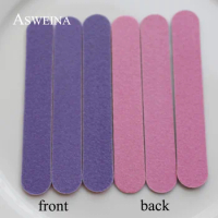 ASWEINA 20PC/set Pink And Purple Double Color 85mm Nail Files Wood Materials Disposable Manicure Tools For Nail Art