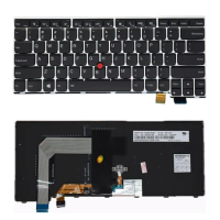 New Laptop US Keyboard Backlight for Lenovo T460S T470S ThinkPad 13 2nd Silver Frame