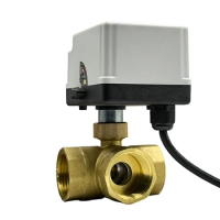 1/2“ 3/4” 1“ 2 inch 3 Way Motorized Ball Valve Electric Ball valve Brass Ball Valve Two Line Control With Manual Switch