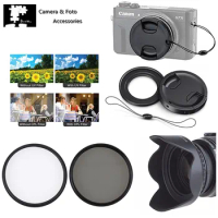 UV CPL Filter Lens Hood &amp; Adapter Lens Cap Keeper for Sony ZV-1 ZV1 RX100 Mark VII VI V VA IV III II Canon G7X II G5X II Camera