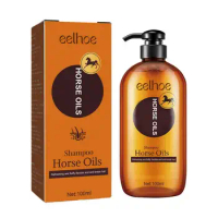 Horse Oil Shampoo for Hair Loss 100ml Horse Oil Nourishing Shampoo Healthy Hair Loss Solution Odor-free Moisturizing for Vibrant