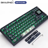 SKYLOONG GK87 PRO Crazy Scientist Mechanical Keyboard Hot Swap RGB Backlit Gasket Knobs 2.4G Bluetooth Wireless Gaming Keyboards