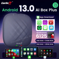 CarlinKit Android 13 CarPlay TV AI Box 8GB+128GB QCM6125 8-Cores Wireless CarPlay/Android Auto for Online Tv Show FOTA Upgrade
