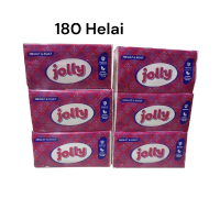 Tissu jolly 6 ,4 pack 180 lembar,2 ply  facial tissu, tissu wajah