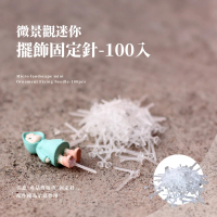 【手工DIY材料】微景觀迷你擺飾固定針-100入(蛋糕裝飾 插件插牌 花盆 魚缸 多肉植物景觀盆 園藝擺飾)