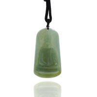 【喜緣玉品】天然黃綠翡翠白衣觀音玉珮(直)