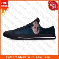 Hellraiser Movie Pinhead Horror Scary Halloween Casual Cloth Shoes Low Top Lightweight Breathable 3D Print Men Women Sneakers