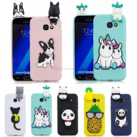 Case for Samsung A5 2017 Unicorn Puppy Panda Cat 3D Soft Silicon TPU Cute Case For Samsung J3 J7 J5 2016 A7 A3 2017 Cover Kids