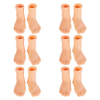 Toyvian Toddler Toys Little Feet Fingers 6 Pairs Finger Feet Set Puppet Tiny Feet Small Feet Mini Puppets Left&amp; Right Feet