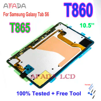 10.5" LCD For Samsung Galaxy Tab S6 T860 T865 2019 LCD Display Touch Screen Digitizer Glass Panel Assembly Replacement