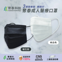 【聚泰科技】三層醫用口罩 曜石黑(50入/雙鋼印/多色可選/上市公司/醫療口罩)