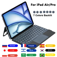 Magnetic Touchpad Keyboard Case For iPad Air 11 2024,iPad 10th Air 4 5 10.9 Pro 11 12.9,iPad Cover With Backlit Magic Keyboard