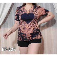 เสื้อย้อมสี, Hanes, รหัส FF, คอกลม, ขนาดใหญ่, เสื้อยืดสบายลำลอง, สำหรับผู้หญิง, สินค้าใหม่ปี 2026