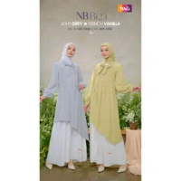 Nibras Gamis NB B123 Bahan Laviska Mix Diamond Fashion Muslimah Simpel by Nibras bisa COD Terbaru Ca