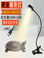 曬背燈 LED爬蟲燈UVA UVB烏龜曬背燈夾子循環定時爬寵燈補鈣燈全光譜紫外