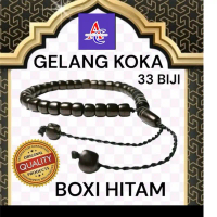 GELANG KAYU KOKA/KAUKA /KUKA 33 BIJI ORIGINAL KAYU KOKA WARNA HITAM.