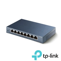 【TP-LINK】TL-SG108 8埠專業級Gigabit桌上型乙太網路交換器(鋼殼)