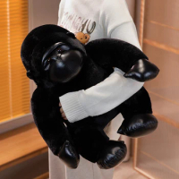 New Black Gorilla Plush Toys Stuffed Soft Sofa Room Decoration Monkey Dolls for Girlfriend Birthday Gifts
