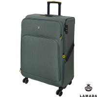 【LAMADA】28吋 限量款輕量都會系列布面旅行箱/行李箱/布箱(綠)