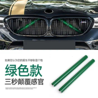 2Pcs Car Front Grille Trim Strips For BMW E60 /New 3 Series /gt5 Series 1 2 4 /X Series 1 2 3 4 7 Car Decorations Stickers