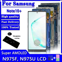 OLED Quality Note 10 Plus Screen Support S Pen Fingerprint for Samsung Note10+ N975F Lcd Touch Screen Digitizer Assembly