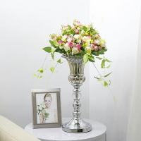 婚慶歐式玻璃花瓶整體花藝客廳臥室餐廳樣板房裝飾品臺面花瓶擺件