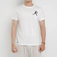Kaos LACOSTE TENNIS X NOVAK DJOKOVIC GRAPHIC POCKET WHITE TSHIRT 100% ORIGINAL M
