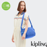 Kipling 深邃亮藍色多袋實用側背包-GABB