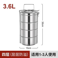 304不鏽鋼保溫飯盒保溫提籃密封多層便攜便當盒學生餐盒圓保鮮盒