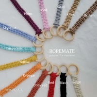 Ropemate 5mm Braided Macrame Cord crocheting cord polyester cord 50M 100m for Crochet Basket Macrame Handbag