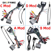 SKYFAME Car 16pin Wiring Harness Adapter Decoder Android Radio Power Cable For Chevrolet Cruze Malibu Opel Corsa