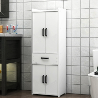 浴室夾縫收納櫃 衛生間收納櫃廁所帶門多層置物架夾縫櫃洗手間馬桶邊防水浴室櫃子『XY14658』