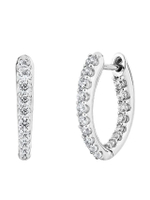 ต่างหู Marque Pave Hoops สีเงิน