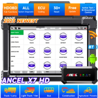 ANCEL X7 HD Heavy Duty Truck Diagnostic Tool Full System 12V 24V EPB ABS Oil Reset SAS DPF Regen TPMS ECU OBD2 Truck Scanner