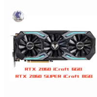 MAXSUN GeForce RTX 2060 SUPER iCraft 8G Graphics Game Video GPU GDDR6 Memory RGB Logo Card Desktop Computer Graphics Mining Card