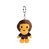 BAPE BABY MILO PLUSH DOLL KEYCHAIN BROWN