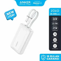 Anker Zolo Power Bank 20.000mAh 30W Max Fast Portable Charger with Built-in USB-C and MFi Certified 