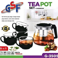 HAMPERS TEA POT SET 5 In 1 + SARINGAN GSF/ tea pot set elegant
