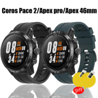 Watchtband for Coros Pace 2 strap silicone sports SamrtWatch Band Coros Apex 46mm / Coros Apex Pro Smart Watch Band+screen film