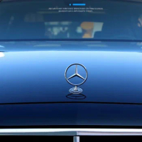 44mm Car Front Bonnet Logo Emblem Zinc Alloy Decorate Badge Auto Accessories For Mercedes Benz W204 W220 C180 C200 E260 E300L