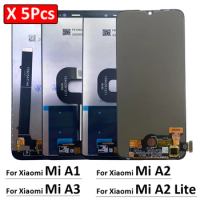 5Pcs For Xiaomi Mi A2 A1 A3 Lite LCD Touch Screen Digitizer Assembly For Xiaomi MiA2 MiA1 Mi 6X 5X M1804D2SG