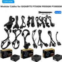 GIGABYTE Original Modular Power Cable for P750GM P850GM P1000GM GPU PCIe 8Pin 6+2Pin Dual 8Pin CPU 4+4Pin SATA Molex ATX 24Pin